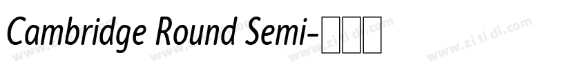 Cambridge Round Semi字体转换